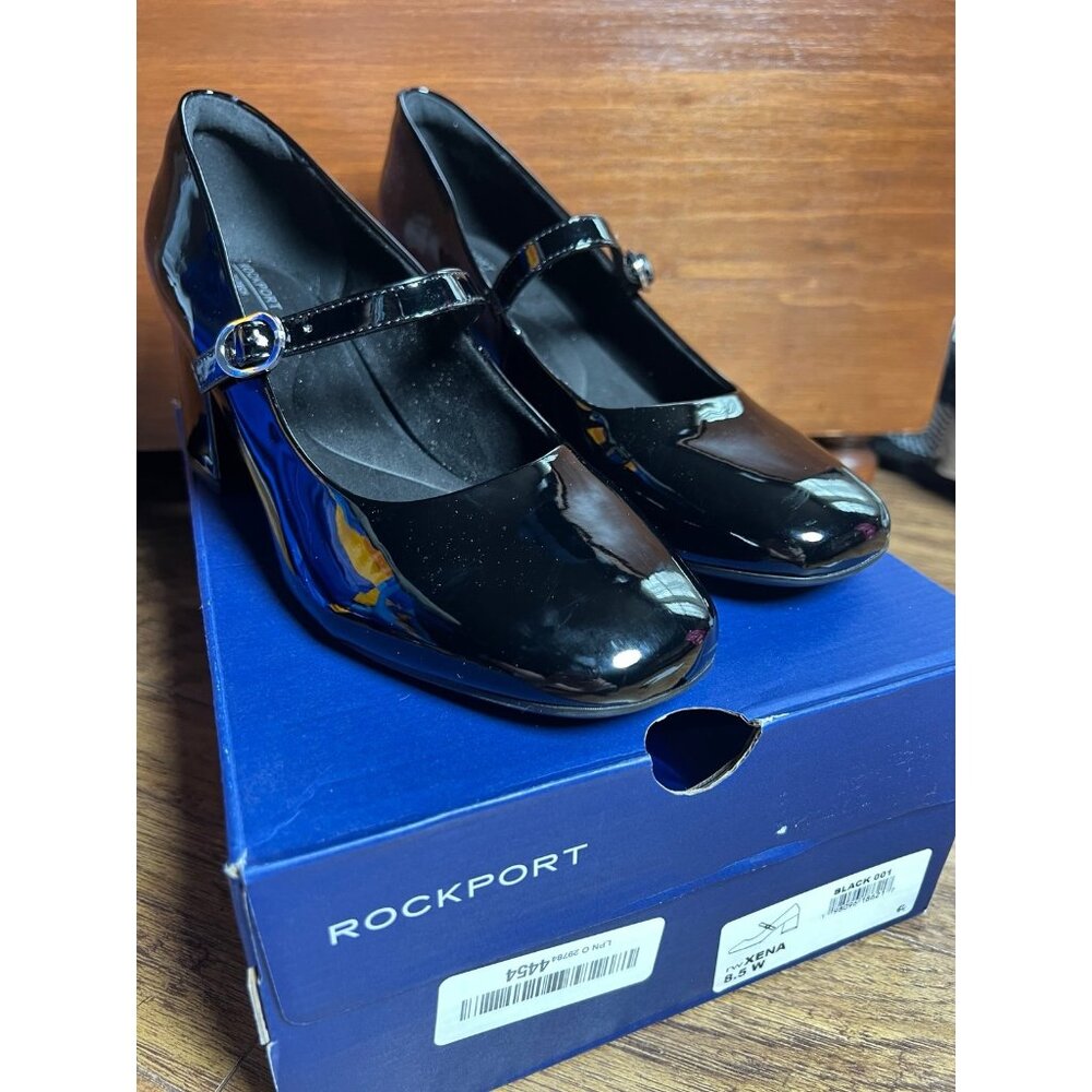 Rockport Xena Mary Jane Patent Leather Pump size 8.5 Wide New with Box